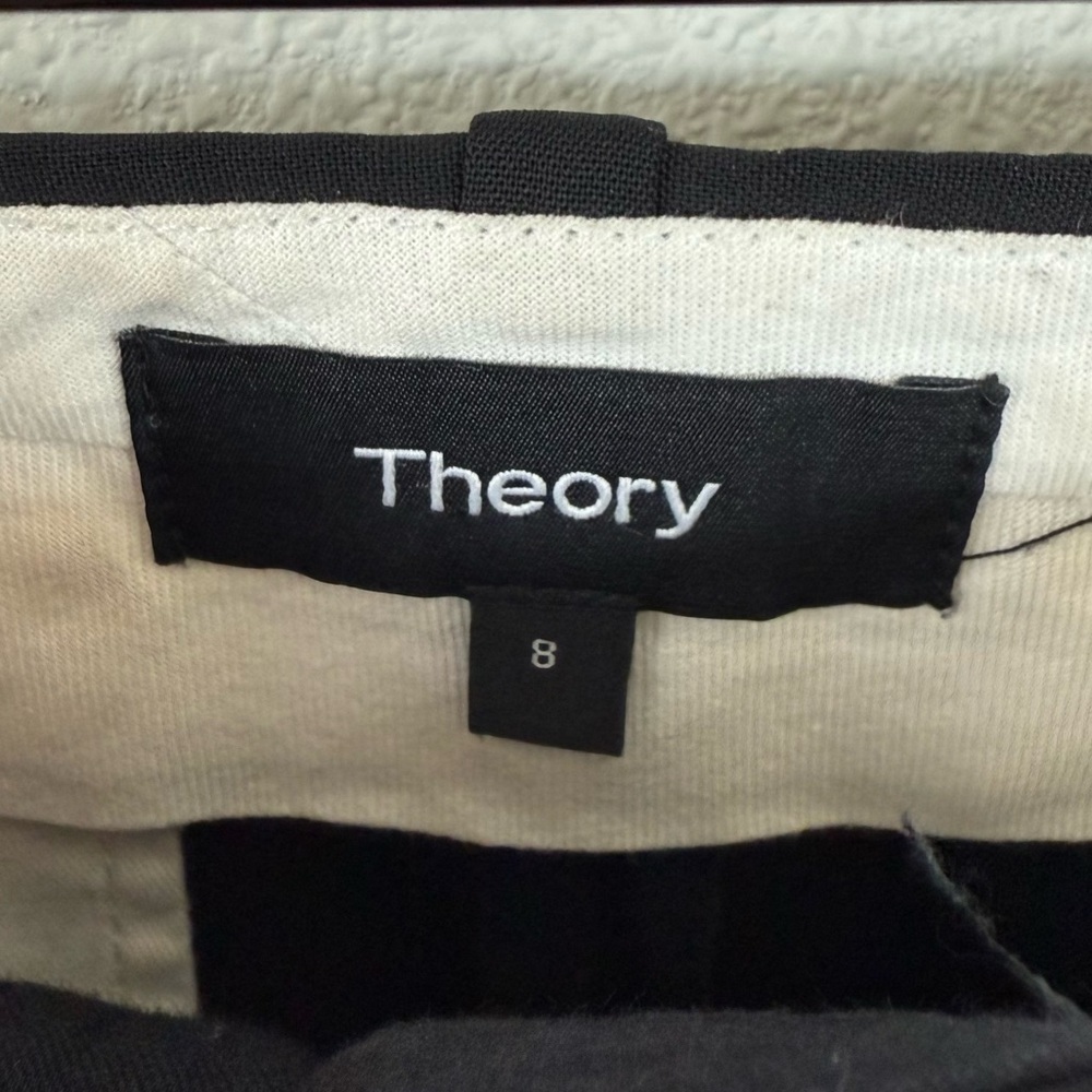 Theory Tailored Trouser Pant Travel Wool Black Business Casual Women’s 8 - Picture 7 of 11